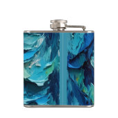 Abstract art painting female face ocean waves flachmann (Rückseite)