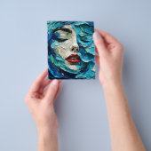 Abstract art painting female face ocean waves flyer (Gruppe)