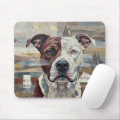 Abstract Art Pitbull Version 1 Mousepad (Mit Mouse)