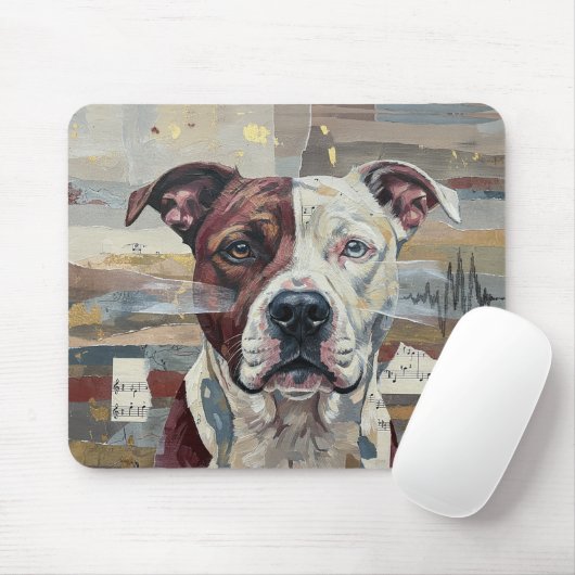 Abstract Art Pitbull Version 1 Mousepad (Mit Mouse)