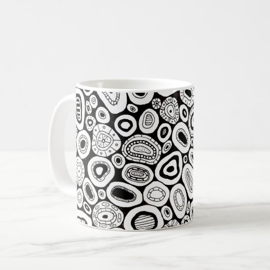 Abstract Art Random Blobby Shapes Kaffeetasse (Vorderseite Links)