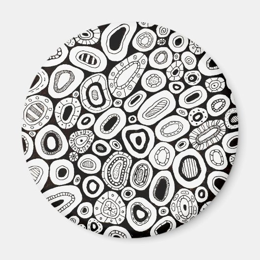 Abstract Art Random Blobby Shapes Magnet (Vorne)