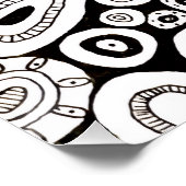 Abstract Art Random Blobby Shapes Poster (Ecke)