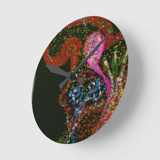 Abstract Art  Runde Wanduhr (Winkel)