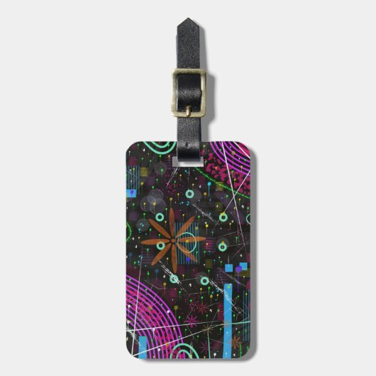 Abstract Art: Satellite  Gepäckanhänger (Vorderseite vertikal)