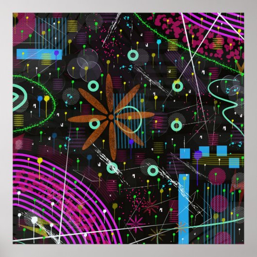 Abstract Art: Satellite  Poster (Vorne)