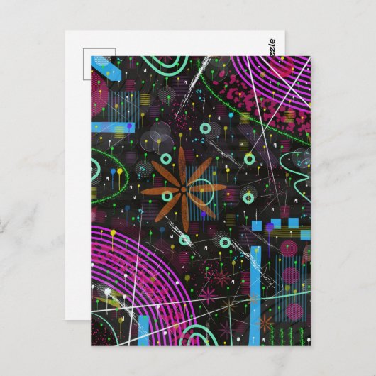 Abstract Art: Satellite  Postkarte (Vorne/Hinten)