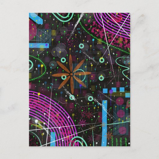 Abstract Art: Satellite  Postkarte (Vorderseite)