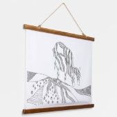 Abstract art simple sketch tapestry wandteppich mit holzrahmen (Gewinkelt)