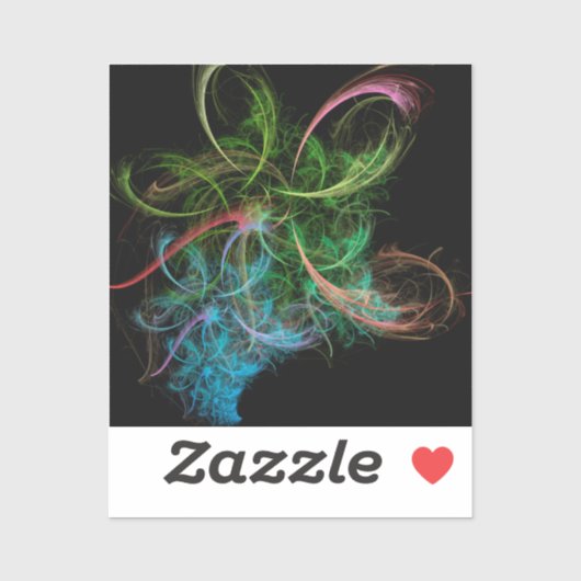 Abstract Art Space Flowers Aufkleber (Blatt)