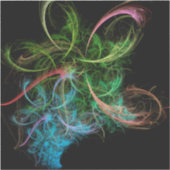 Abstract Art Space Flowers Aufkleber (Vorderseite)