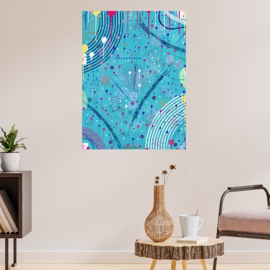 Abstract Art: Sparklers in the Sky Poster (Wohnzimmer 3)