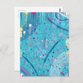 Abstract Art: Sparklers in the Sky Postkarte (Vorne/Hinten)