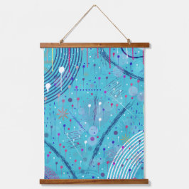 Abstract Art: Sparklers in the Sky Wandteppich Mit Holzrahmen
