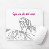 Abstract art stick figure mouse pad gift for mom mousepad (Mit Mouse)