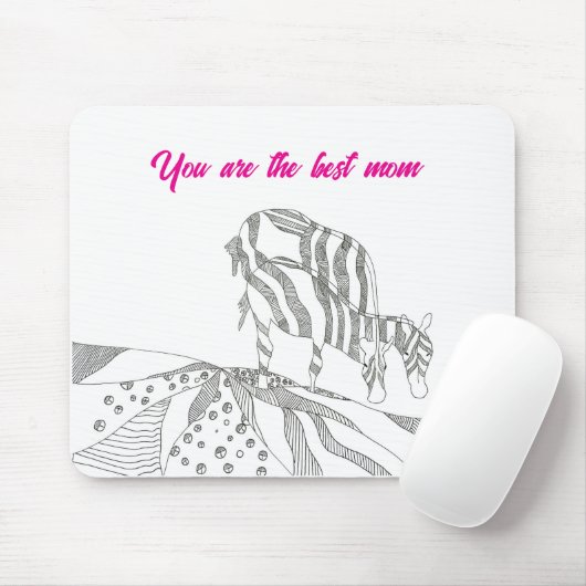 Abstract art stick figure mouse pad gift for mom mousepad (Mit Mouse)
