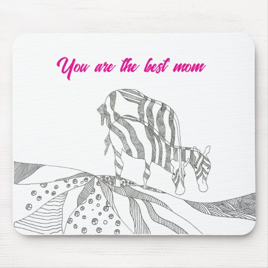 Abstract art stick figure mouse pad gift for mom mousepad (Vorne)