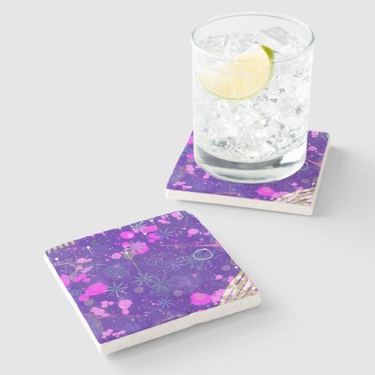 Abstract Art: the Creative Mind Steinuntersetzer (Seitenansicht)