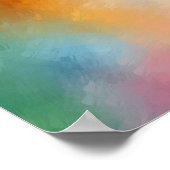 Abstract Art Trendy Colorful Modern Blue Green Poster (Ecke)