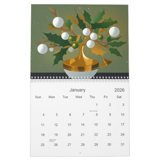 Abstract Art Wall Decor - 2026 Calendar Kalender (Jan 2026)