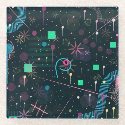 Abstract Art: Winter Skies Glasuntersetzer (Vorderseite)