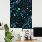Abstract Art: Winter Skies Poster (Heimbüro)