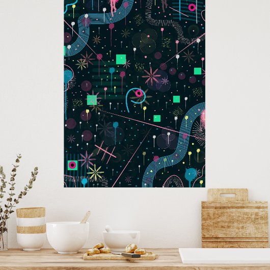 Abstract Art: Winter Skies Poster (Küche)