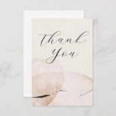 Abstract Artistic Organic Watercolor Shapes Dankeskarte (Vorne/Hinten)