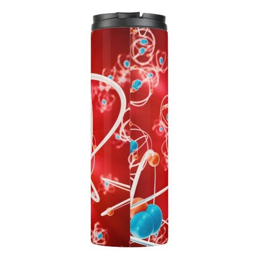 Abstract atom background, Chemistry model of molec Thermosbecher (Rückseite)