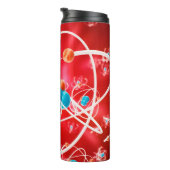 Abstract atom background, Chemistry model of molec Thermosbecher (Nach rechts gedreht)