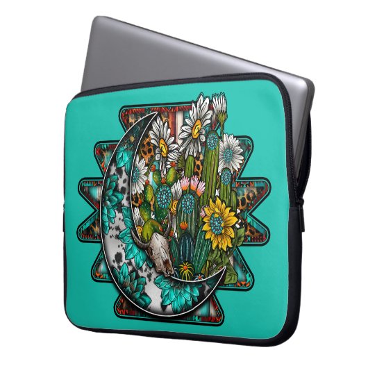 Abstract Aztec Moon   Laptopschutzhülle (Vorderseite Links)