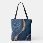 abstract background blue marble agate granite mosa tasche (Rückseite)