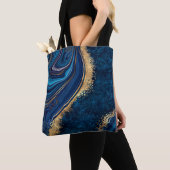 abstract background blue marble agate granite mosa tasche (Von Nahem)