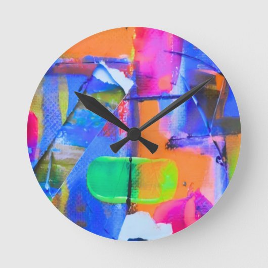 Abstract Background Colorful Runde Wanduhr (Vorderseite)