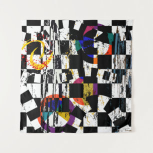 abstract background compounds with strokes, spl wandteppich