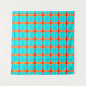 abstract background | multicolored gingham pattern wandteppich (Vorderseite (Horizontal))