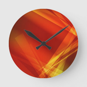 Abstract-Background RED YELLOW GREEN DIGITAL RANDO Runde Wanduhr
