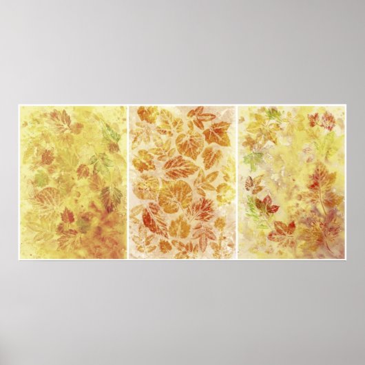Abstract backgrounds, watercolor, leaves poster (Vorne)