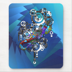 Abstract BALI Gecko Mousepad