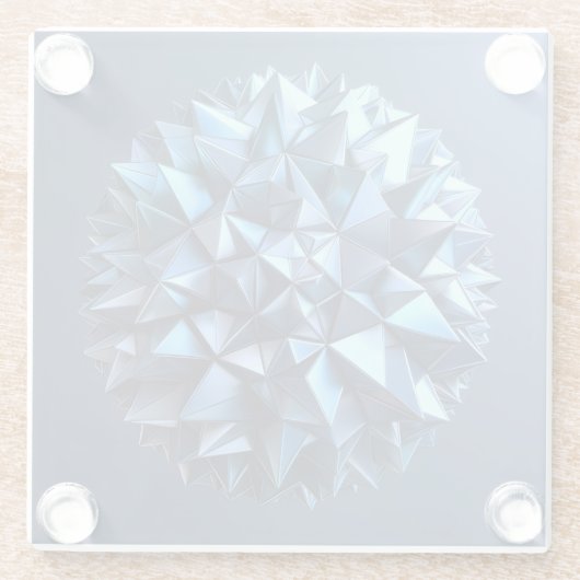 abstract ball of irregular pyramides  glasuntersetzer (Rückseite)