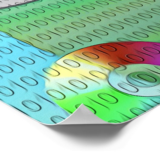 Abstract Binary Disks Poster (Ecke)