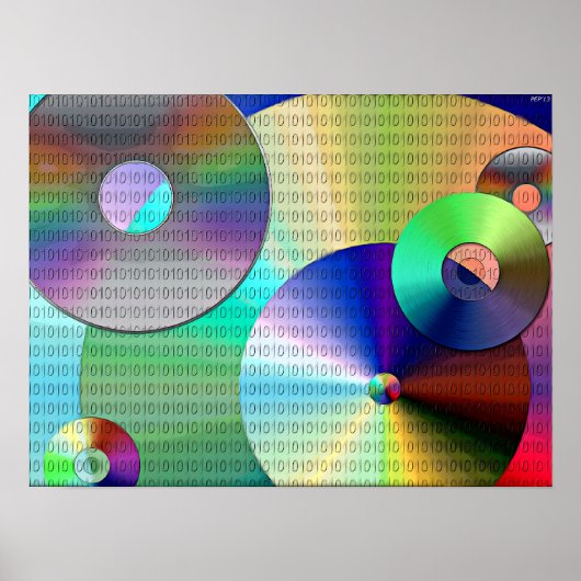 Abstract Binary Disks Poster (Vorne)