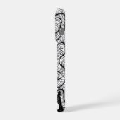 Abstract Black and White Doodle Art iPhone Hülle (Linke Seite)