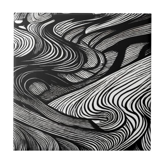 ABSTRACT BLACK AND WHITE FLIESE (Vorderseite)