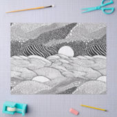 Abstract Black and White Geometric Doodle (7) Seidenpapier (Basteln)