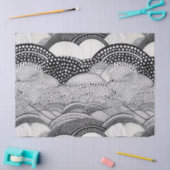 Abstract Black and White Geometric Doodle (9) Seidenpapier (Basteln)