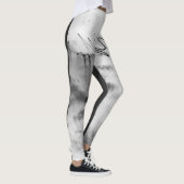 Abstract Black and White Light Trails Long Exposur Leggings (Rechts)