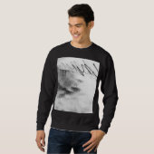 Abstract Black and White Light Trails Long Exposur Sweatshirt (Vorne ganz)