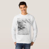 Abstract Black and White Light Trails Long Exposur T-Shirt (Vorne ganz)