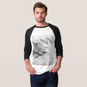 Abstract Black and White Light Trails Long Exposur T-Shirt (Vorne ganz)